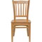 Emma and Oliver Vertical Slat Back Wooden Restaurant Dining Chair